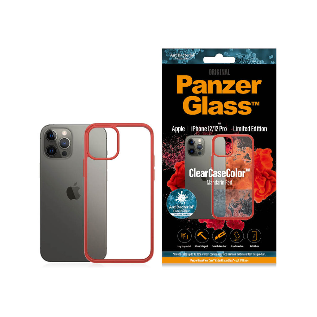 PanzerGlass Apple iPhone 12/12 Pro LE Mandarin Red ClearCaseColor