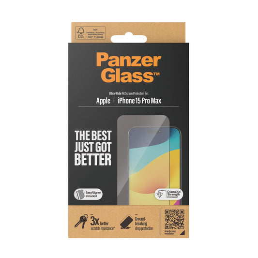 PanzerGlass Apple iPhone 15 Pro Max med Easy Aligner
