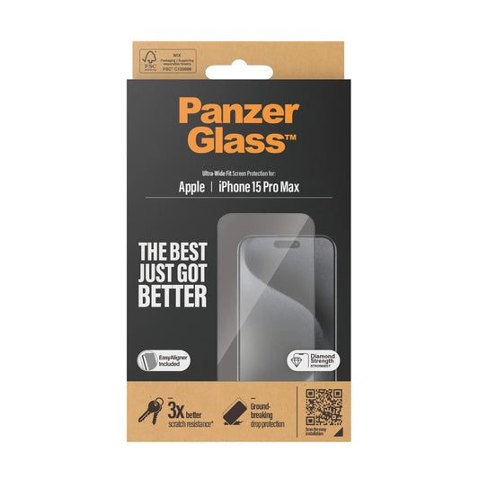 PanzerGlass Apple iPhone 15 Pro Max med Easy Aligner