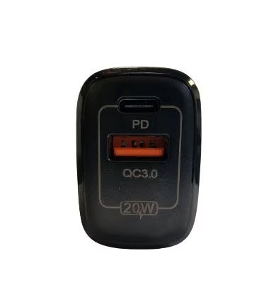 Audix 20W Adapter PD/QC3.0 - USB-C + A (Svart)