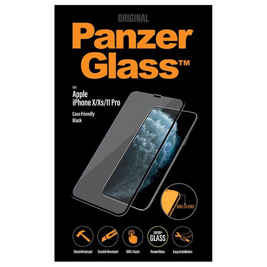PanzerGlass - Apple iPhone X/Xs/11 Pro Case Friendly,  Black