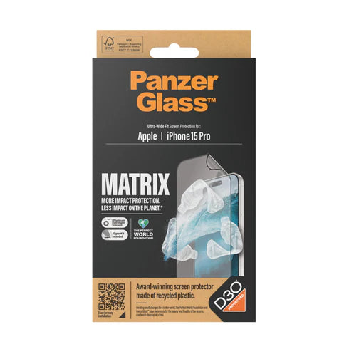 PanzerGlass Apple iPhone 15 PRO MATRIX Screen Protector with D3O®