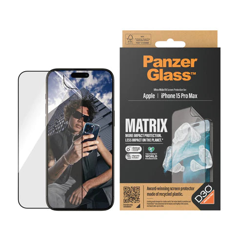 PanzerGlass Apple iPhone 15 Pro Max  MATRIX Screen Protector with D3O®