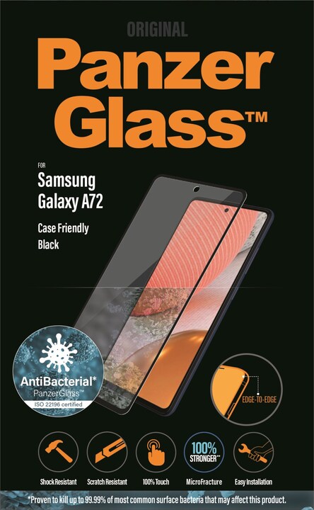 PanzerGlass - Samsung Galaxy A72 Case Friendly Black