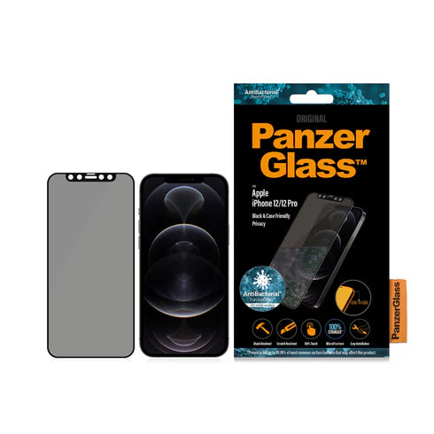 PanzerGlass Apple iPhone 12/12 Pro Black Case Friendly, Privacy